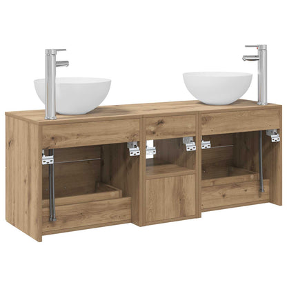 Bathroom Cabinet Set 3 pcs Artisan Oak 49.5 x 41 x 64.5 cm