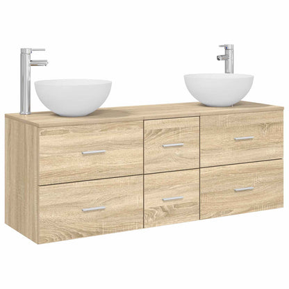 Bathroom Cabinet Set 3 pcs Sonoma Oak 49.5 x 41 x 64.5 cm