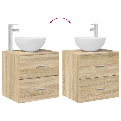 Bathroom Cabinet Set 3 pcs Sonoma Oak 49.5 x 41 x 64.5 cm