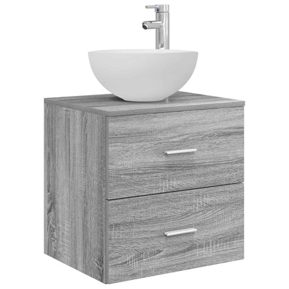 Bathroom Cabinet Set 3 pcs Grey Sonoma 49.5 x 41 x 64.5 cm