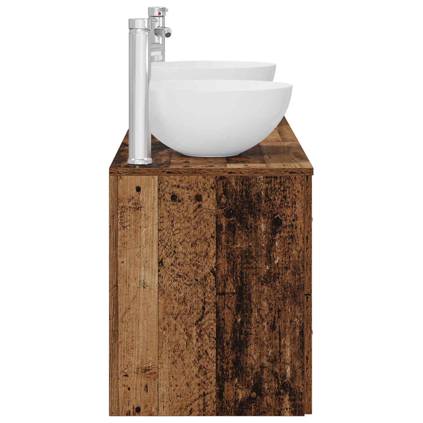 Bathroom Cabinet Set 3 pcs Old Wood 49.5 x 41 x 64.5 cm