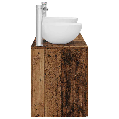 Bathroom Cabinet Set 3 pcs Old Wood 49.5 x 41 x 64.5 cm