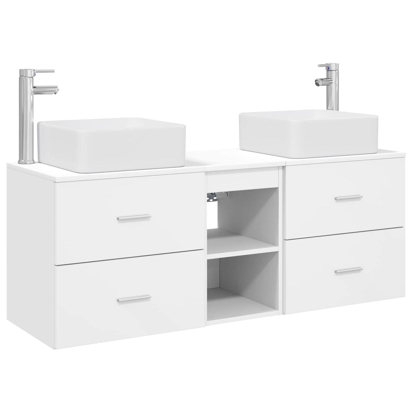 Bathroom Cabinet Set 3 pcs White 49.5 x 41 x 63 cm