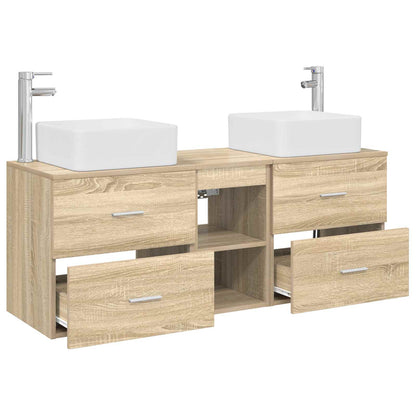 Bathroom Cabinet Set 3 pcs Sonoma Oak 49.5 x 41 x 63 cm