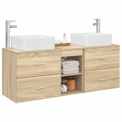 Bathroom Cabinet Set 3 pcs Sonoma Oak 49.5 x 41 x 63 cm