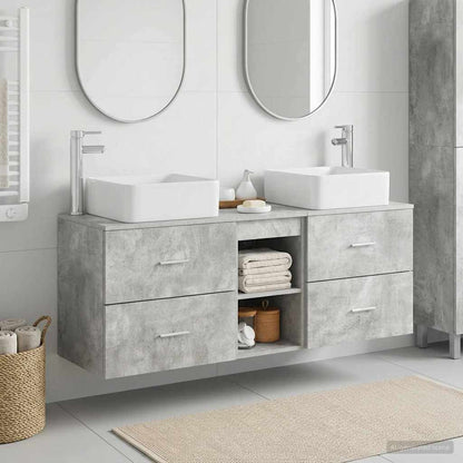 Bathroom Cabinet Set 3 pcs Concrete Grey 49.5 x 41 x 63 cm
