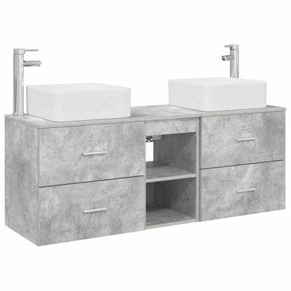 Bathroom Cabinet Set 3 pcs Concrete Grey 49.5 x 41 x 63 cm