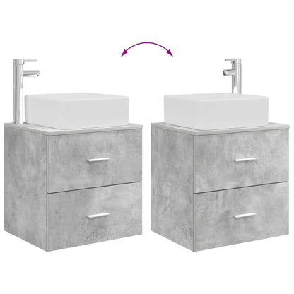 Bathroom Cabinet Set 3 pcs Concrete Grey 49.5 x 41 x 63 cm