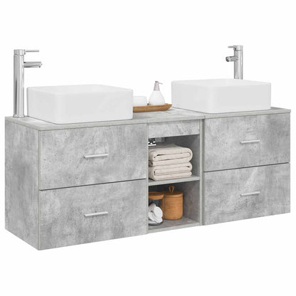 Bathroom Cabinet Set 3 pcs Concrete Grey 49.5 x 41 x 63 cm
