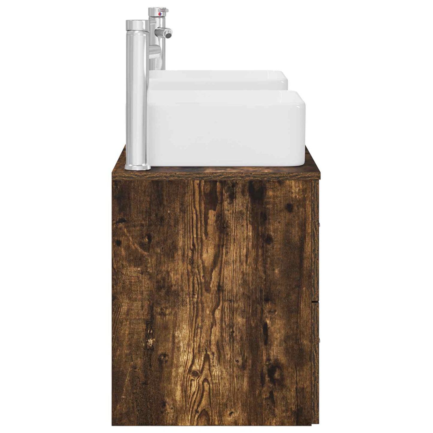 Bathroom Cabinet Set 3 pcs Smoked Oak 49.5 x 41 x 63 cm