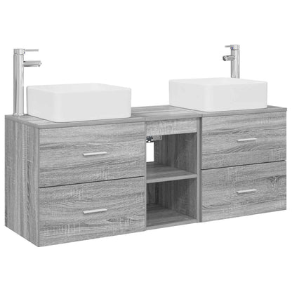Bathroom Cabinet Set 3 pcs Grey Sonoma 49.5 x 41 x 63 cm