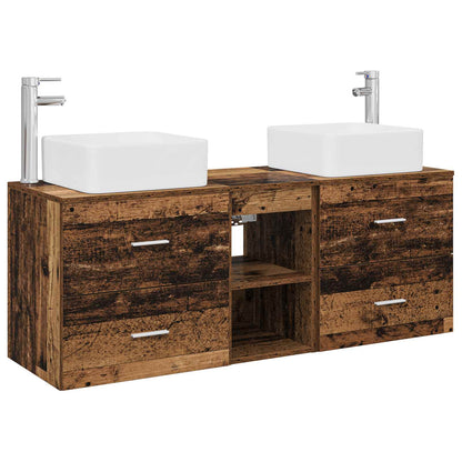Bathroom Cabinet Set 3 pcs Old Wood 49.5 x 41 x 63 cm