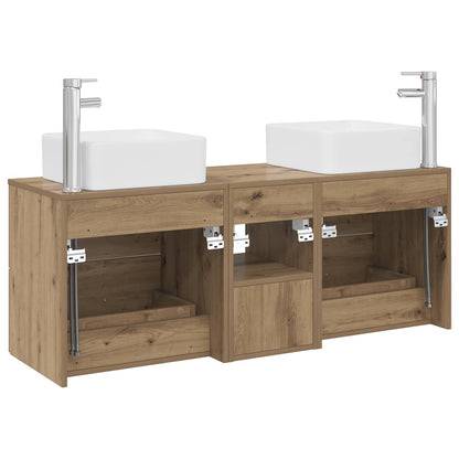 Bathroom Cabinet Set 3 pcs Artisan Oak 49.5 x 41 x 63 cm