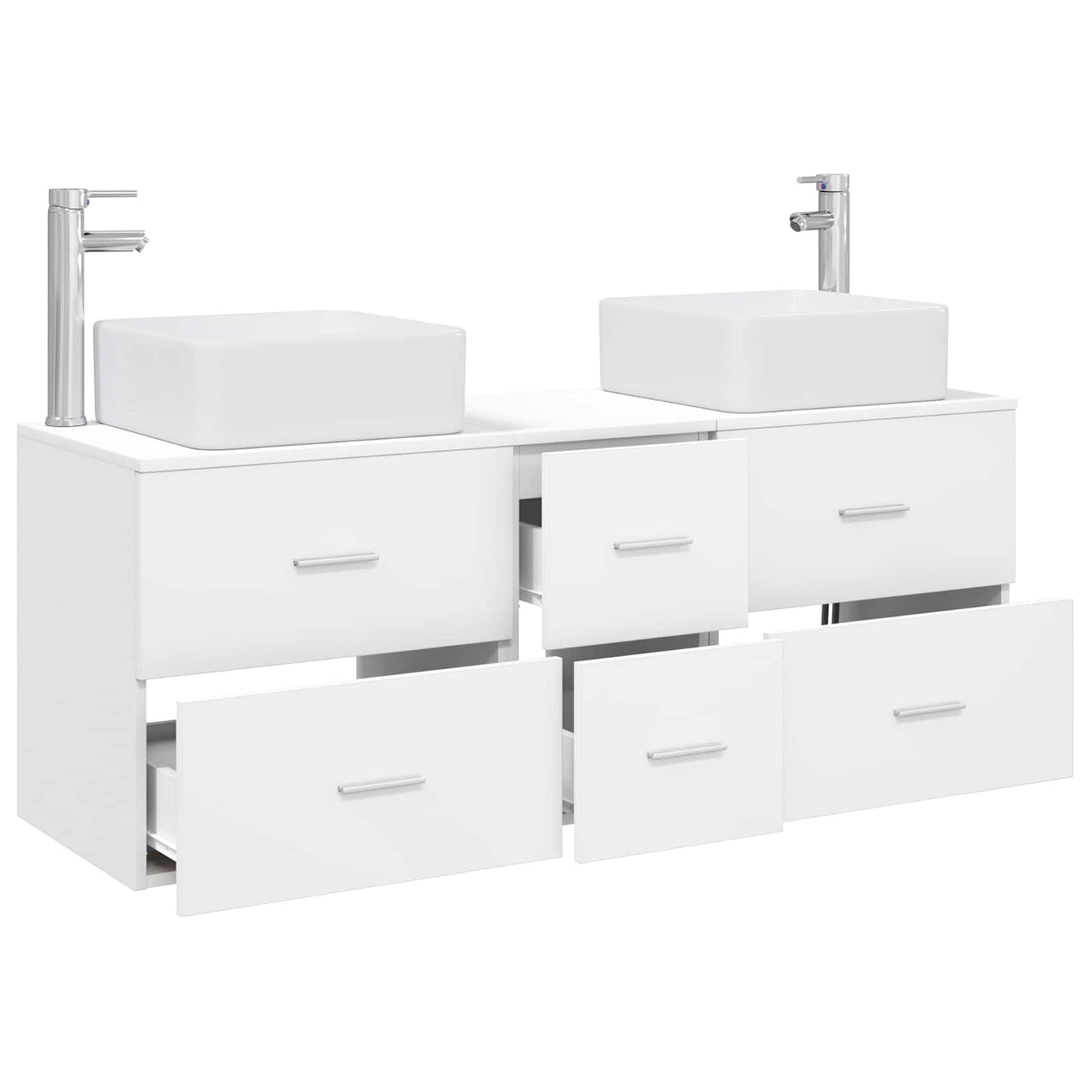 Bathroom Cabinet Set 3 pcs White 49.5 x 41 x 63 cm