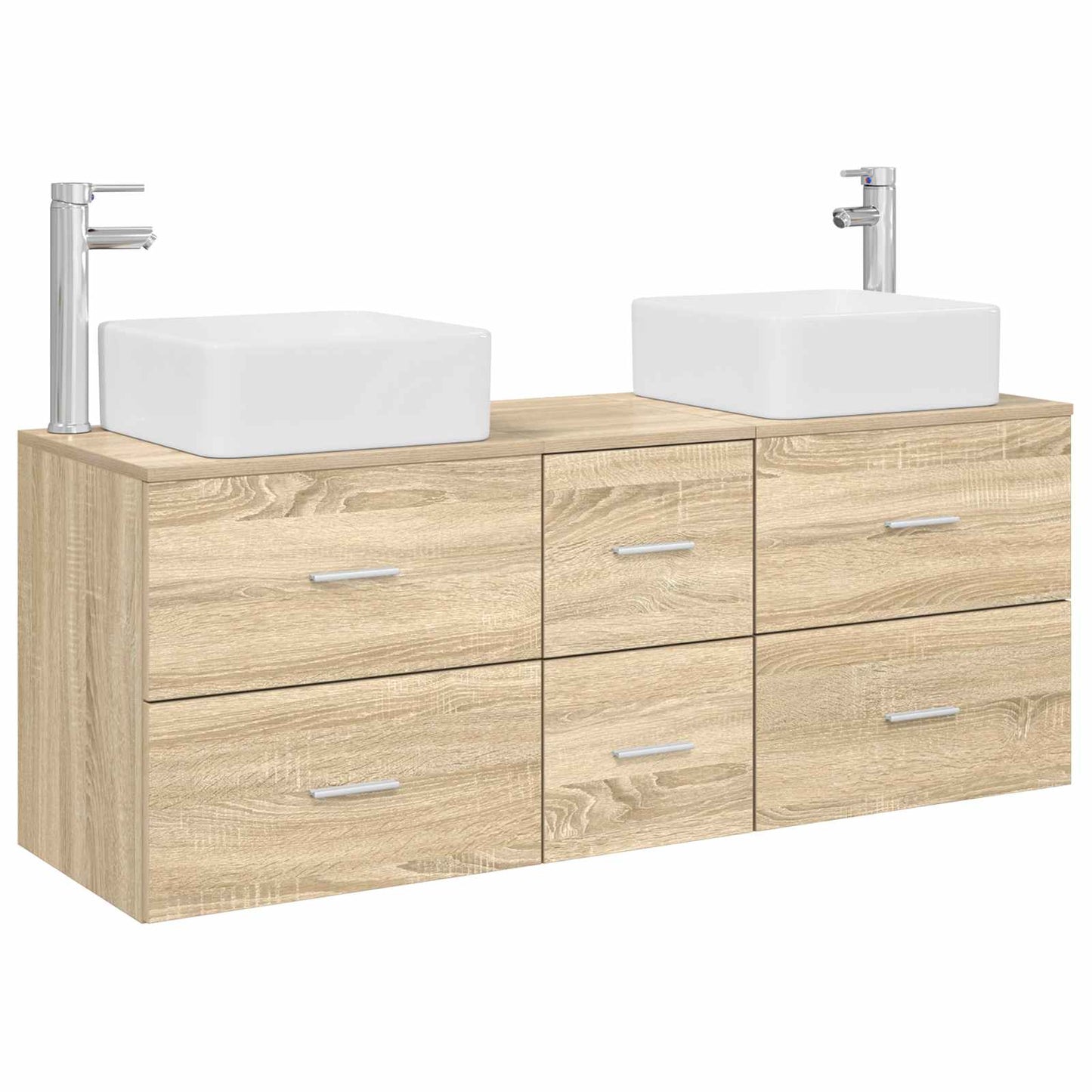 Bathroom Cabinet Set 3 pcs Sonoma Oak 49.5 x 41 x 63 cm