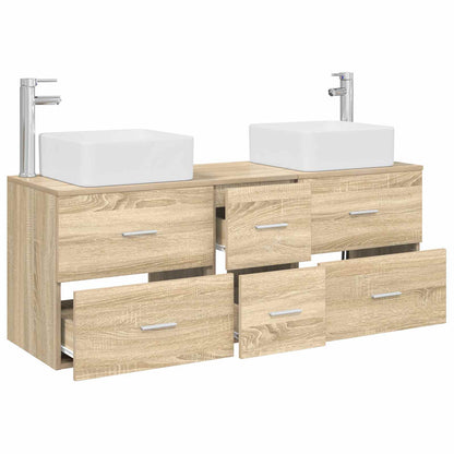 Bathroom Cabinet Set 3 pcs Sonoma Oak 49.5 x 41 x 63 cm