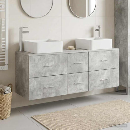Bathroom Cabinet Set 3 pcs Concrete Grey 49.5 x 41 x 63 cm