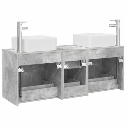 Bathroom Cabinet Set 3 pcs Concrete Grey 49.5 x 41 x 63 cm