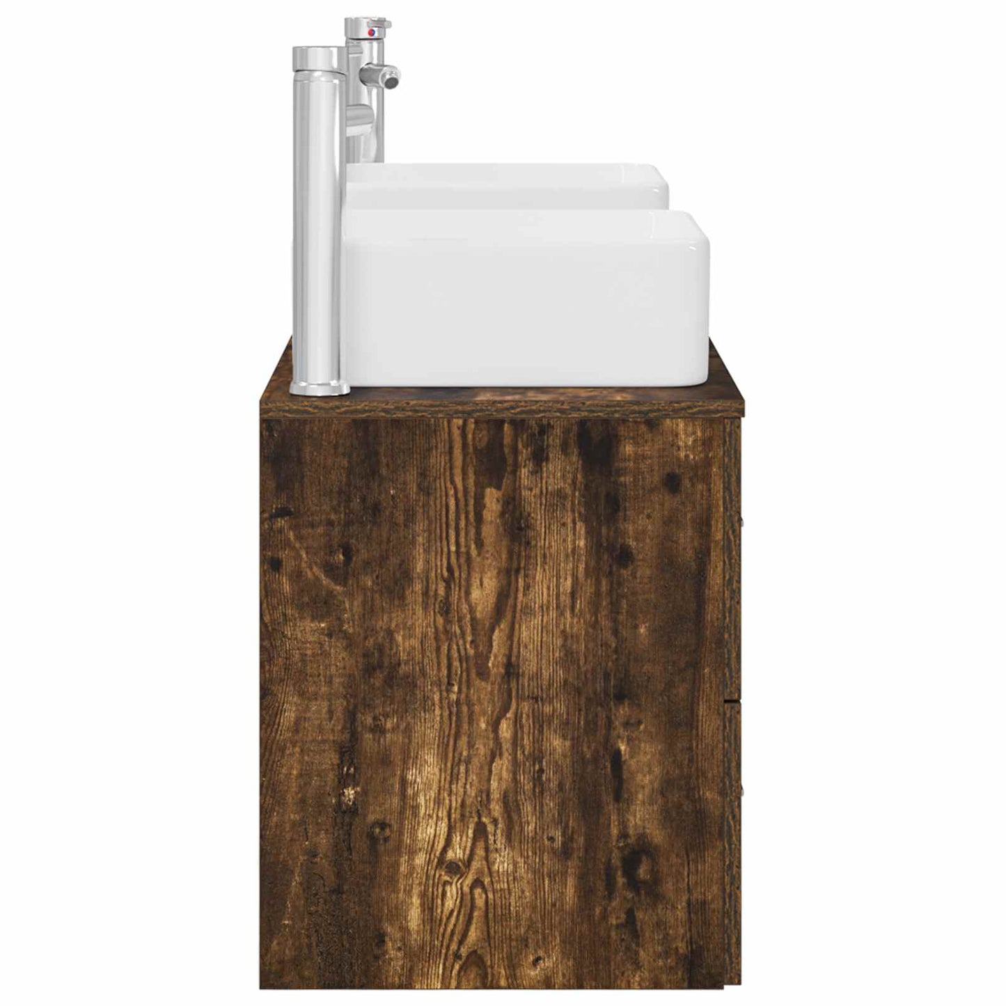 Bathroom Cabinet Set 3 pcs Smoked Oak 49.5 x 41 x 63 cm