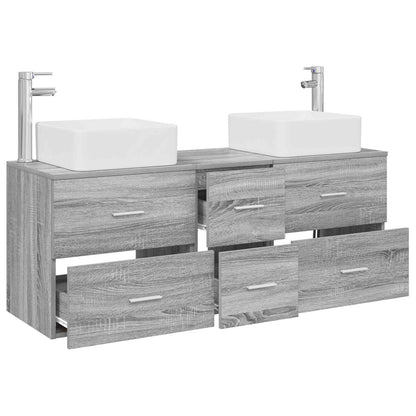 Bathroom Cabinet Set 3 pcs Grey Sonoma 49.5 x 41 x 63 cm