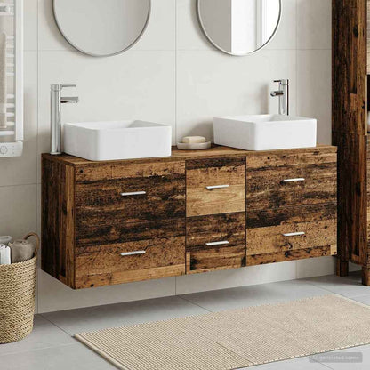 Bathroom Cabinet Set 3 pcs Old Wood 49.5 x 41 x 63 cm