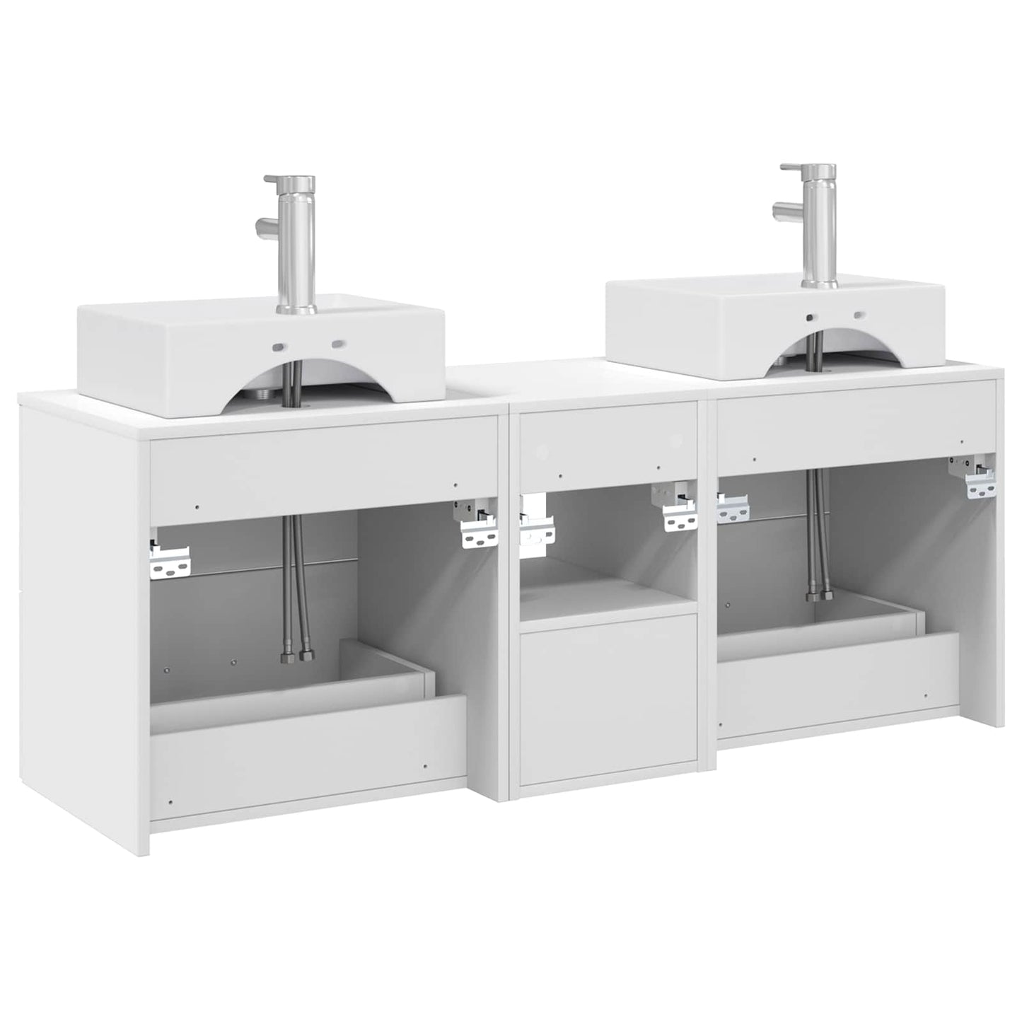 Bathroom Cabinet Set 3 pcs White 49.5 x 41 x 62.5 cm