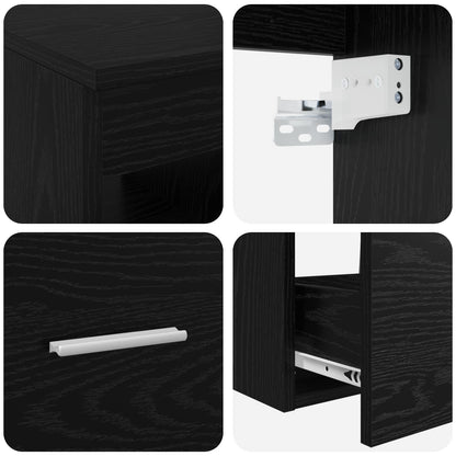 Bathroom Cabinet Set 3 pcs Black 49.5 x 41 x 62.5 cm