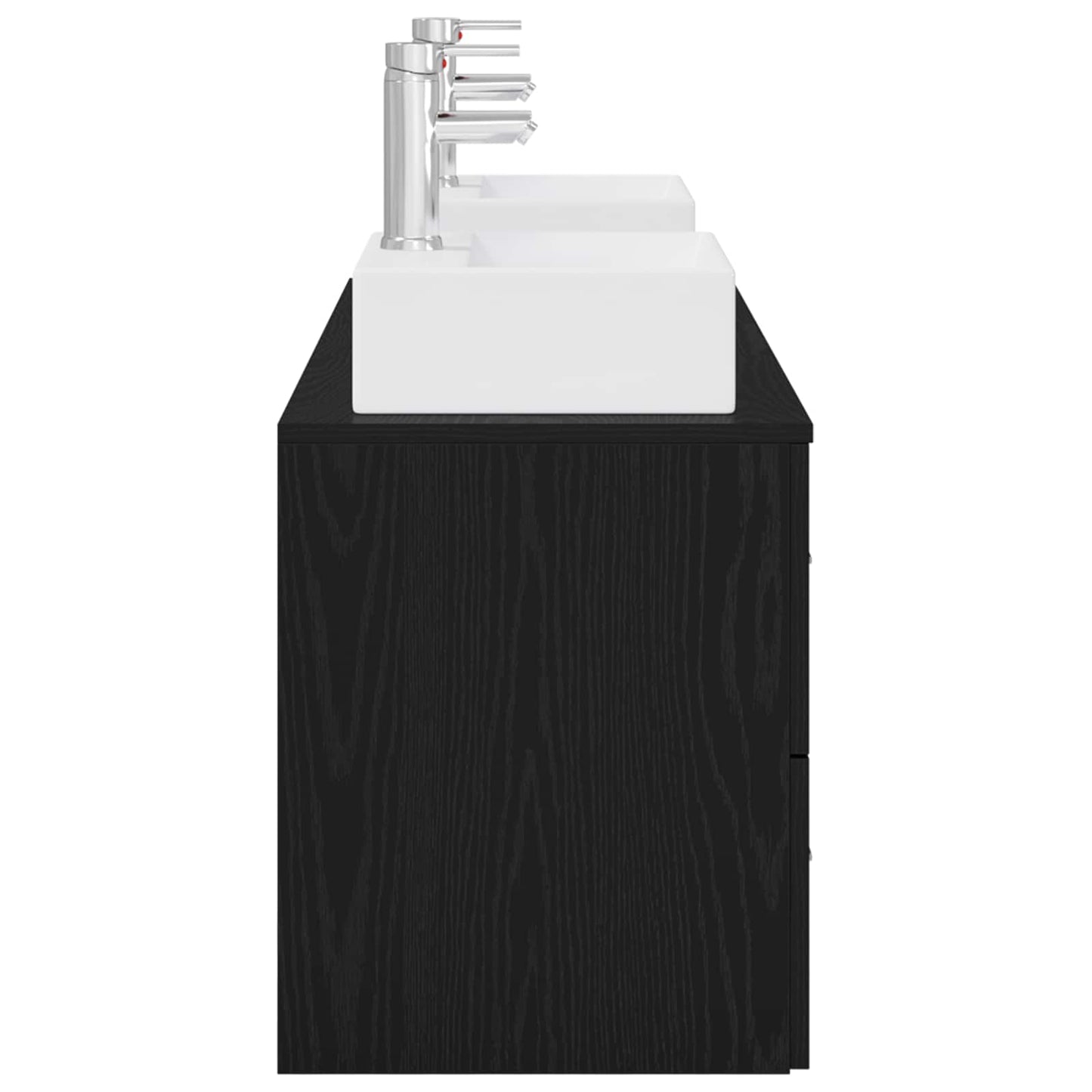 Bathroom Cabinet Set 3 pcs Black 49.5 x 41 x 62.5 cm