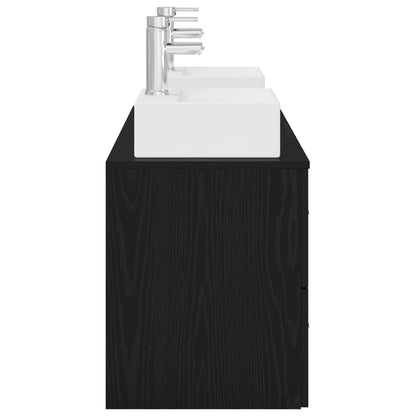 Bathroom Cabinet Set 3 pcs Black 49.5 x 41 x 62.5 cm
