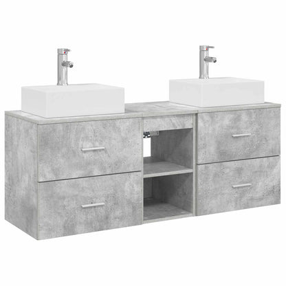 Bathroom Cabinet Set 3 pcs Concrete Grey 49.5 x 41 x 62.5 cm