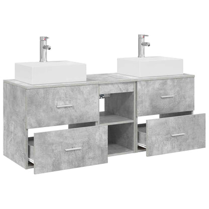 Bathroom Cabinet Set 3 pcs Concrete Grey 49.5 x 41 x 62.5 cm