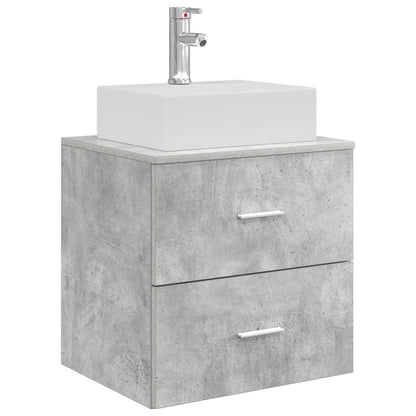 Bathroom Cabinet Set 3 pcs Concrete Grey 49.5 x 41 x 62.5 cm