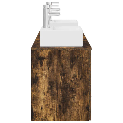 Bathroom Cabinet Set 3 pcs Smoked Oak 49.5 x 41 x 62.5 cm