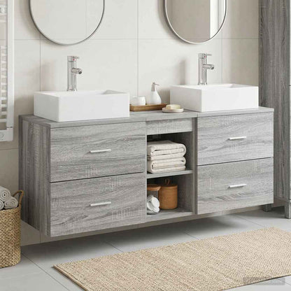 Bathroom Cabinet Set 3 pcs Grey Sonoma 49.5 x 41 x 62.5 cm