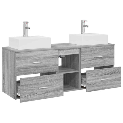 Bathroom Cabinet Set 3 pcs Grey Sonoma 49.5 x 41 x 62.5 cm