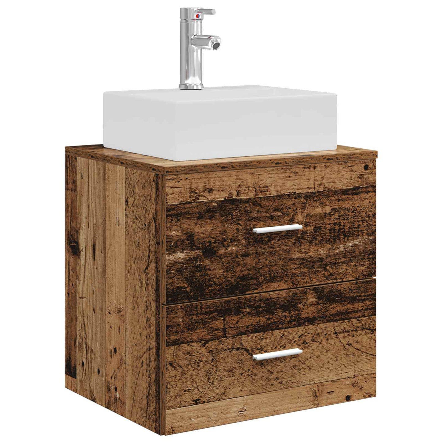 Bathroom Cabinet Set 3 pcs Old Wood 49.5 x 41 x 62.5 cm