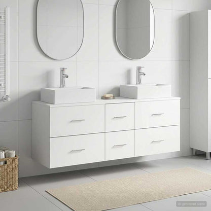 Bathroom Cabinet Set 3 pcs White 49.5 x 41 x 62.5 cm