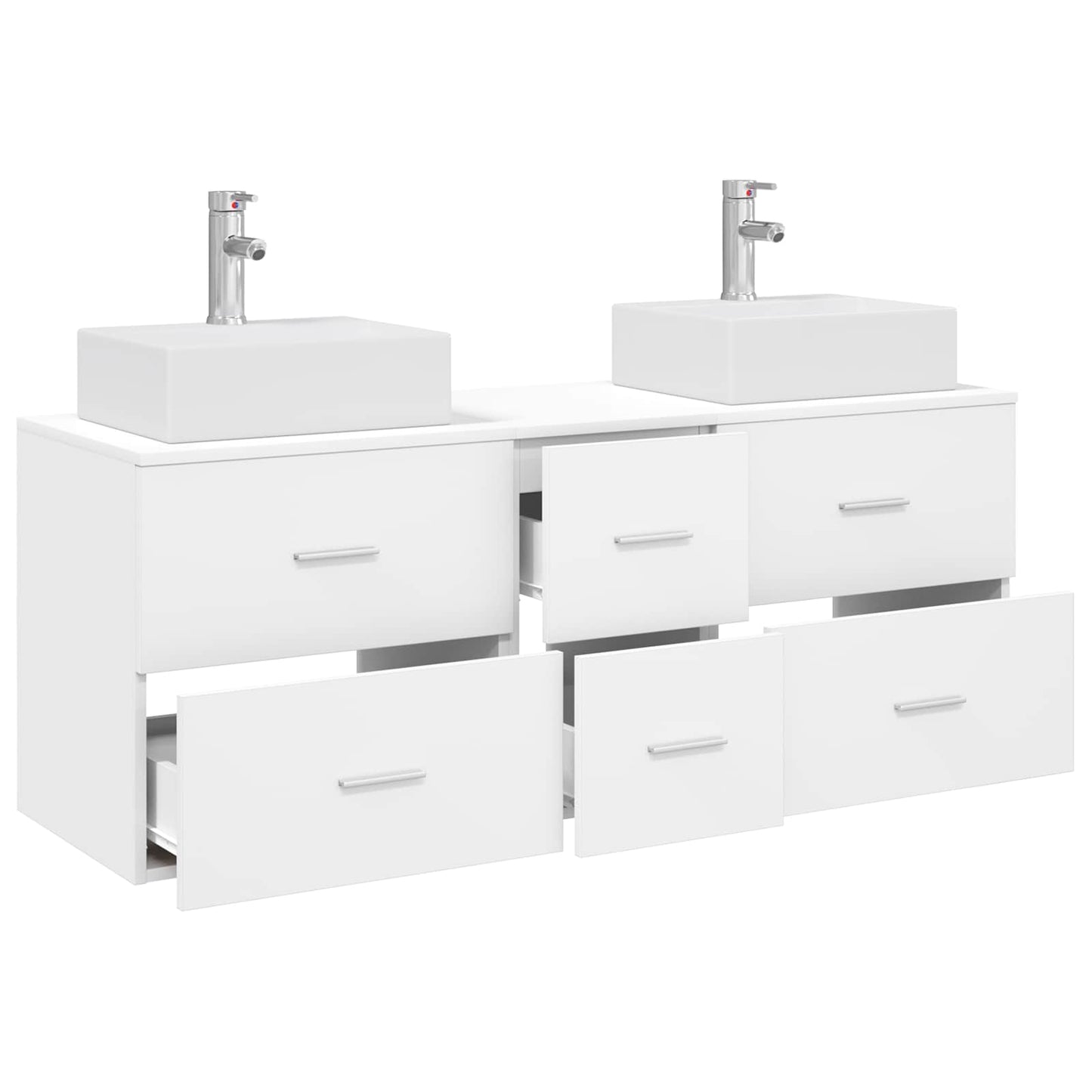 Bathroom Cabinet Set 3 pcs White 49.5 x 41 x 62.5 cm