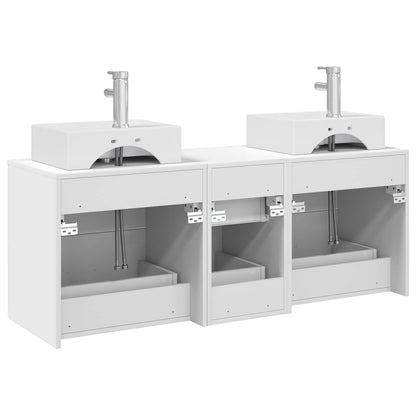 Bathroom Cabinet Set 3 pcs White 49.5 x 41 x 62.5 cm