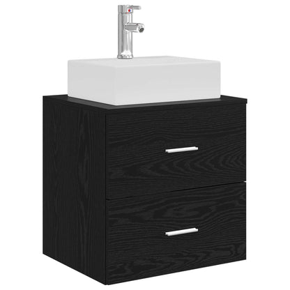 Bathroom Cabinet Set 3 pcs Black 49.5 x 41 x 62.5 cm
