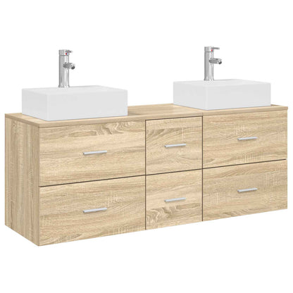Bathroom Cabinet Set 3 pcs Sonoma Oak 49.5 x 41 x 62.5 cm