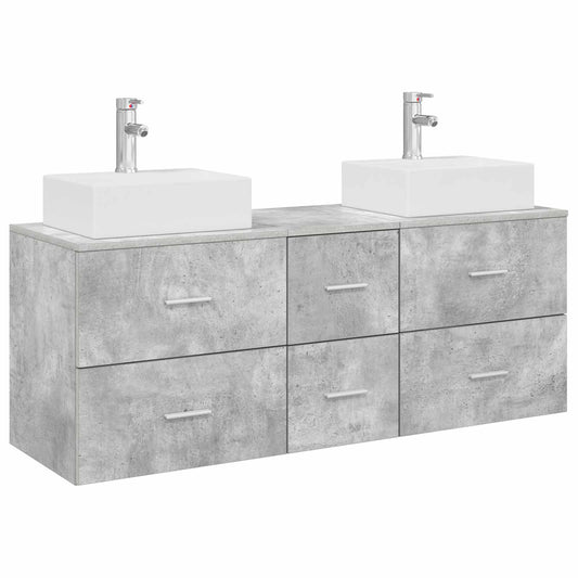 Bathroom Cabinet Set 3 pcs Concrete Grey 49.5 x 41 x 62.5 cm