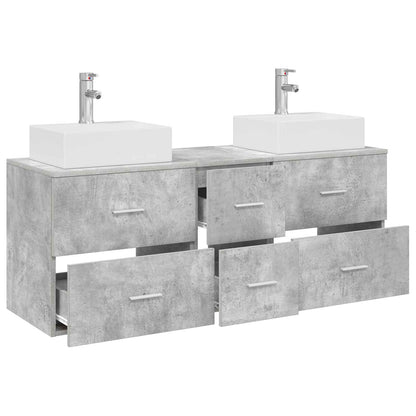 Bathroom Cabinet Set 3 pcs Concrete Grey 49.5 x 41 x 62.5 cm