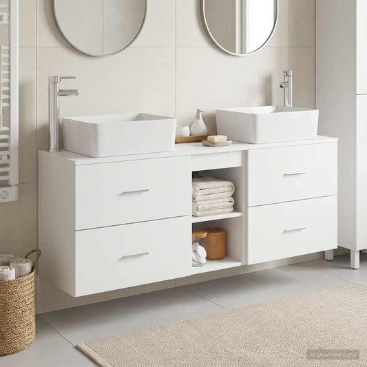 Bathroom Cabinet Set 3 pcs White 53 x 34.5 x 63 cm