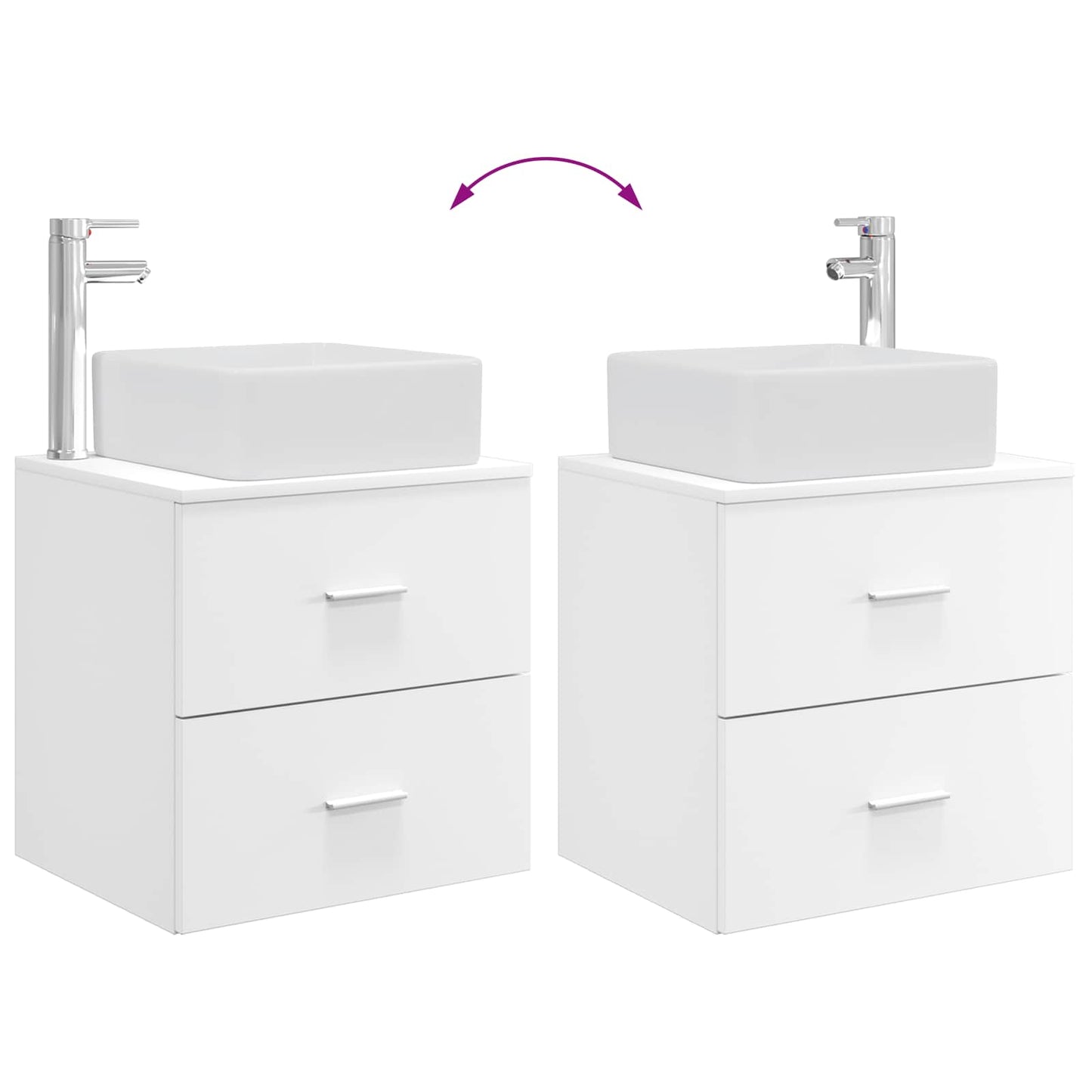 Bathroom Cabinet Set 3 pcs White 53 x 34.5 x 63 cm