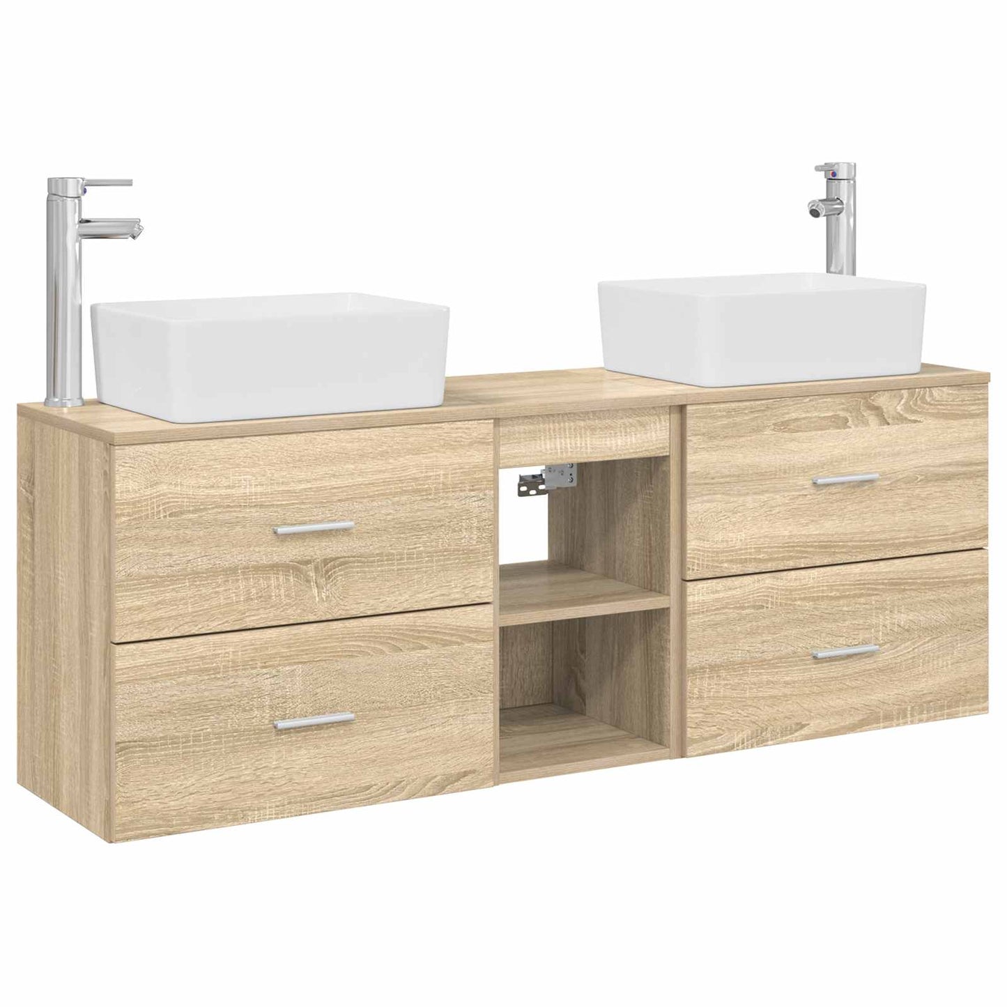 Bathroom Cabinet Set 3 pcs Sonoma Oak 53 x 34.5 x 63 cm