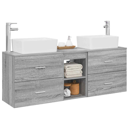Bathroom Cabinet Set 3 pcs Grey Sonoma 53 x 34.5 x 63 cm