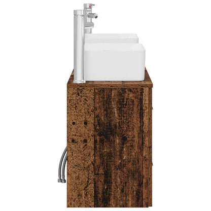 Bathroom Cabinet Set 3 pcs Old Wood 53 x 34.5 x 63 cm