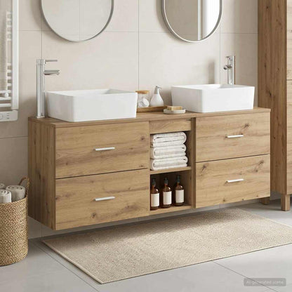 Bathroom Cabinet Set 3 pcs Artisan Oak 53 x 34.5 x 63 cm