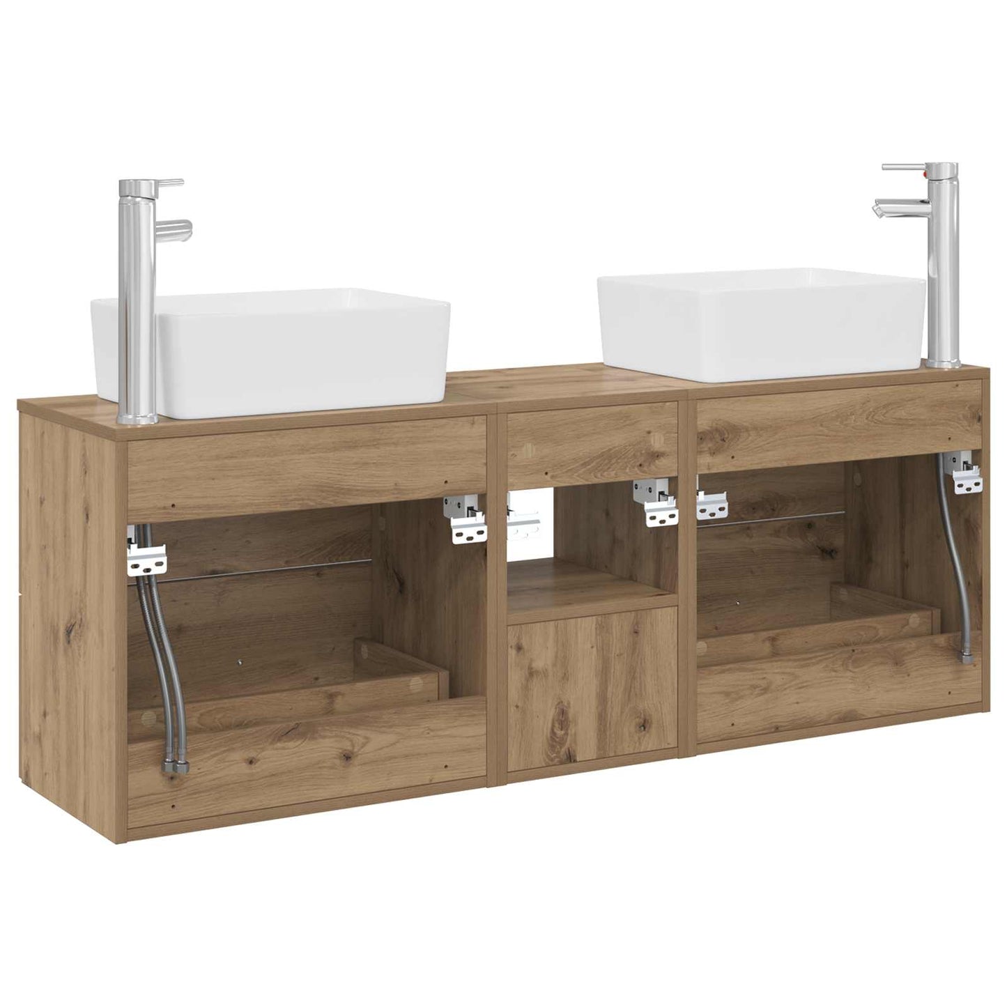 Bathroom Cabinet Set 3 pcs Artisan Oak 53 x 34.5 x 63 cm
